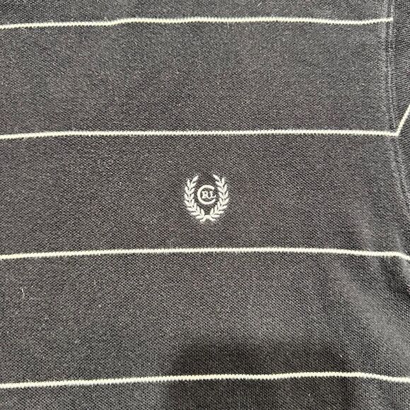 Y2K Ralph Lauren Chaps Striped T-Shirt – Navy/White – Size L - Picture 2 of 5